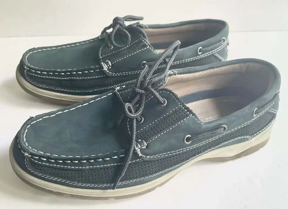 Reel Legends Blue Authentic Footwear Memory Tech Comfort Boat Shoes 10M